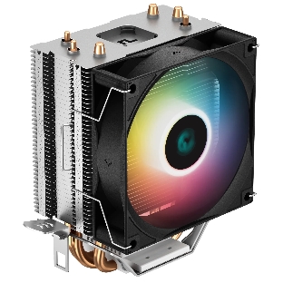 Кулер для процессора DEEPCOOL AG300 LED, 92 мм, алюминий/медь, 3050 об/мин, 30.5 дБ, 4 pin, 150 Вт, 129 мм