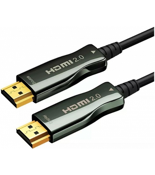 Кабель HDMI AOC-HM-HM-30M Wize, оптический, 30 м, 4K/60HZ, v.2.0, ARC, 19M/19M, черный, коробка