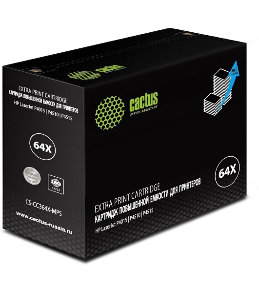 Картридж лазерный Cactus CS-CC364X-MPS черный (30000стр.) для HP LJ P4015/P4515