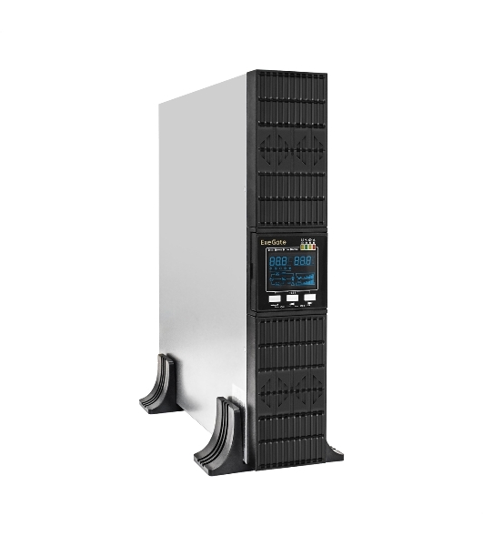 Источник бесперебойного питания On-line ExeGate PowerExpert ULS-2000.LCD.AVR.1SH.2C13.USB.RS232.SNMP.2U 2000VA/2000W, On-Line, PF=1, LCD, 1*Schuko+2*C13, RS232, USB, SNMP-slot, Rackmount 2U/Tower, металлический корпус, черный