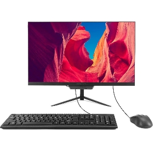 Моноблок Digma Pro Base 23.8' Full HD i3 12100 (3.3) 8Gb SSD 512Gb UHDG 730 CR Windows 11 Pro GbitEth WiFi BT 90W клавиатура мышь Cam черный 1920x1080