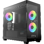 Компьютерный корпус Ocypus Gaммa C52 BK ARGB mATX/win/black/3 ARGB fans/no PSU/Tempered Glass, фото 1
