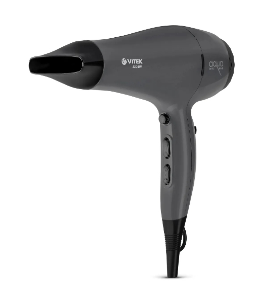 Фен Vitek VT-8229 MC графитовый/черный, 2200 Вт, ионизация