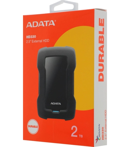 Внешний HDD 2.5' ADATA HD330, 2TB, USB 3.2 Gen 1 Type-A, 5400 rpm, черный