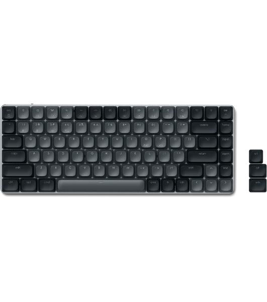 Клавиатура Satechi SM1 Slim Dark гибридная, USB Type-A, Bluetooth, радиоканал, чёрный