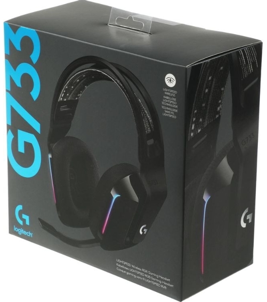 Гарнитура Logitech G733 чёрный, беспроводная, 2.4 ГГц, до 29 ч, LIGHTSYNC RGB