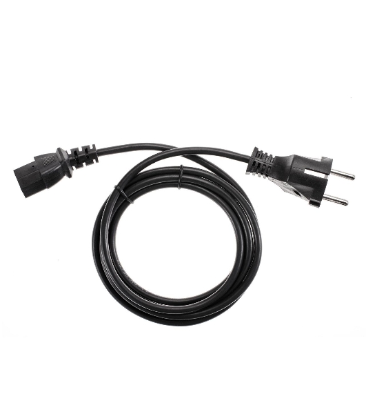 Кабель компьютер - розетка 1,5 м 220V (Европейский стандарт) VCOM/TELECOM