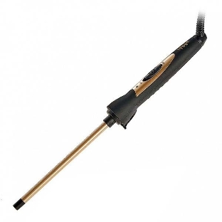 Щипцы для завивки волос DELTA LUX DL-0637 черный/золотой, 10 мм, 180 °C, 1 режим
