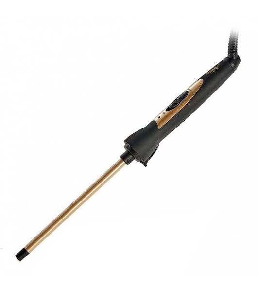 Щипцы для завивки волос DELTA LUX DL-0637 черный/золотой, 10 мм, 180 °C, 1 режим