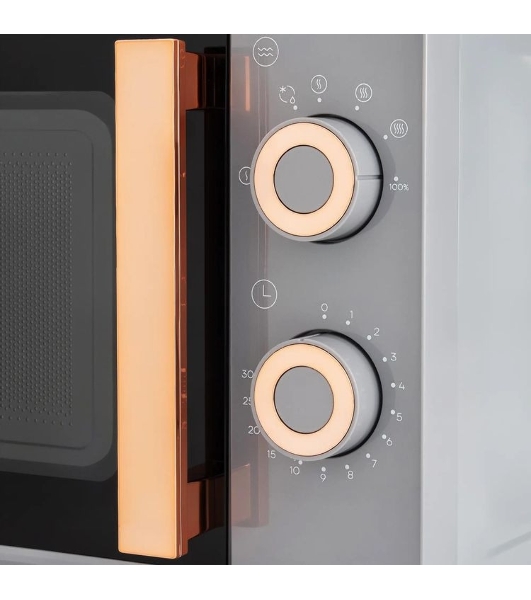Микроволновая печь Vitek VT-MW1920 серый/золотистый, 20 л, 700 Вт, переключатели — поворотный механизм