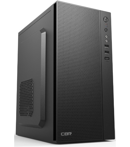 Компьютерный корпус CBR PCC-MATX-MX08-WPSU mATX Minitower MX08, без БП, 2*USB 2.0, HD Audio+Mic, черный
