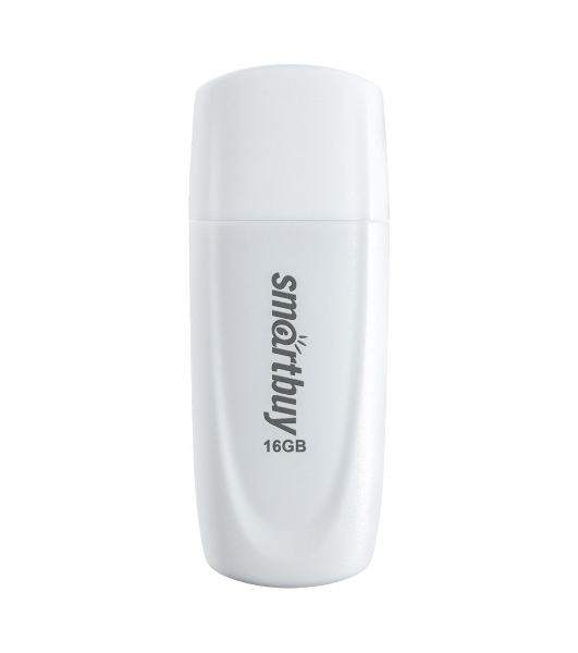 Флешка USB Smartbuy Scout White (SB016 Gb2SCW), 16Gb, USB 2.0, R/W 15/8, белый