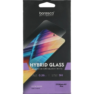 Защитное стекло для экрана BoraSCO Hybrid Glass для ZTE Blade A31 Plus антиблик, 71 х 153 мм, 2.5D, прозрачный