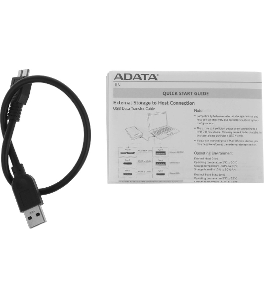 Внешний HDD 2.5' ADATA HD330, 2TB, USB 3.2 Gen 1 Type-A, 5400 rpm, черный