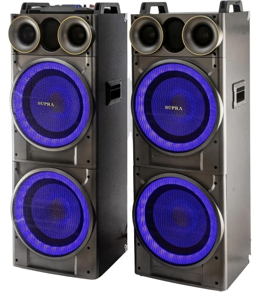 Минисистема SUPRA SMB-2150 черный 1200Вт FM USB BT SD (в комплекте: активн.+пассив.колонки)
