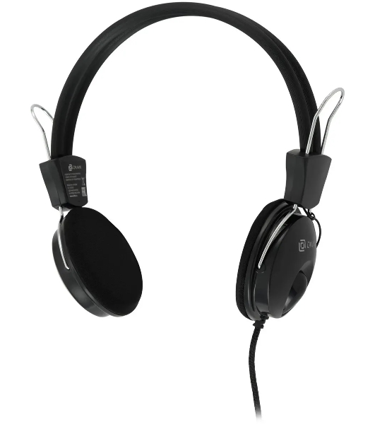 Проводные наушники Oklick HS-M200 черный, накладные, Jack 3.5 мм