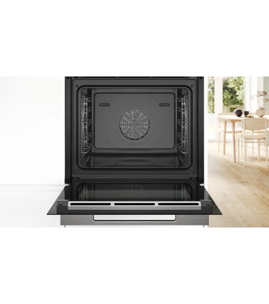 Духовой шкаф Bosch HSG7361B1 Home Connect!! Serie 8, черный, 21 режим + комбинированные режимы, функция приготовление на пару 100%, 4-слойное остекление, 3 цветных текстовых TFT-дисплея 2,5' с сенсорным управлением, ControlRing, функции HomeConnect, трехстороннее LED-освещение,самоочистка EcoClean