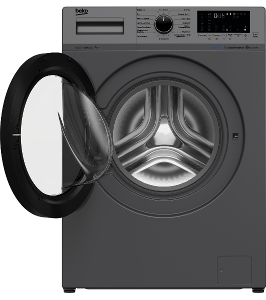 Стиральная машина Beko WSPE6H616A черный, загрузка фронтальная 6,5 кг, 1200 об/мин., класс: А++