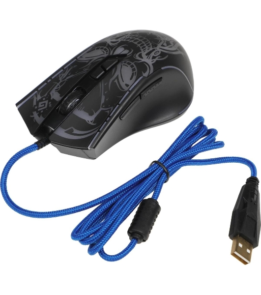 Мышь проводная Defender Bulletstorm GM-928 черный, 7200 dpi, USB, кнопки - 7