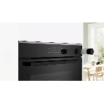 Встраиваемый духовой шкаф Bosch HRG232EB3 Serie 4 с добавлением пара Bosch, Auto Pilot 15, объем 71 л, 8 режимов нагрева, 3D Hotair, Soft move door,телескопические направляющие 1уровень,гидролиз+каталитическая очистка задней стенки,сенсорное управление,черный+профиль из нержавеющей стали, фото3