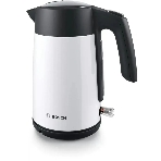 Чайник электрический Bosch TWK7L461, 1.7 л, 2400 Вт., нерж.сталь, покрытая эмалью, белый,шкала уровня воды, фото2