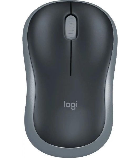 Мышь беспроводная Logitech M185 серый/черный, 1000 dpi, радиоканал, USB, кнопки - 3