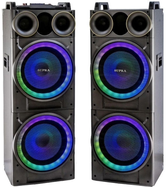 Минисистема SUPRA SMB-2150 черный 1200Вт FM USB BT SD (в комплекте: активн.+пассив.колонки)