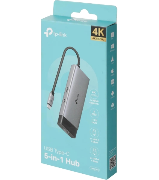 Разветвитель USB-C TP-Link UH5020C 2порт. серый