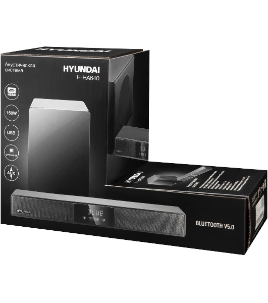 Микросистема Hyundai H-HA640 черный 150Вт FM USB BT SD/MMC/MS