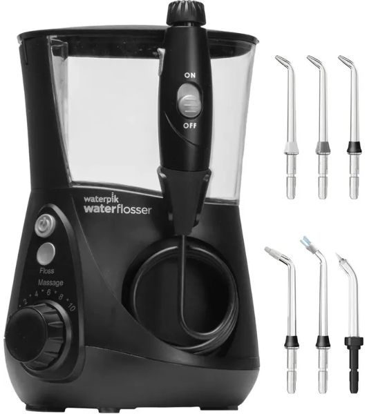 Ирригатор Waterpik WP-662 черный, от сети, 650 мл, 10 режимов