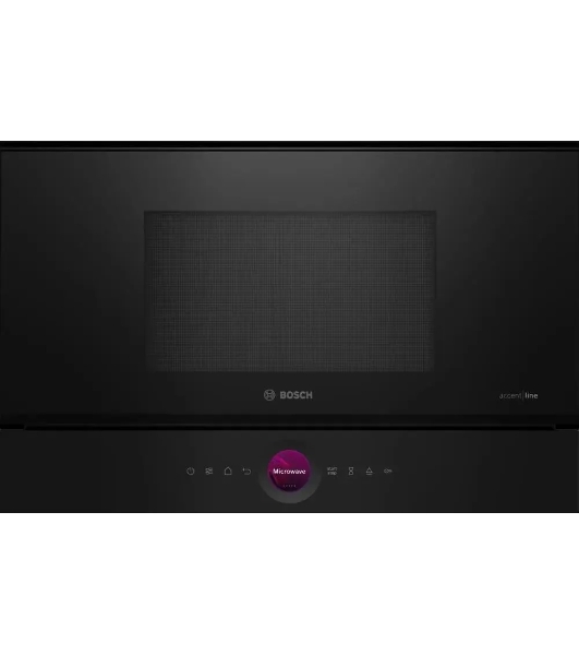 Микроволновая печь встраиваемая Bosch BFL9221B1 черный, 21 л, 900 Вт, переключатели - сенсор/поворотный механизм
