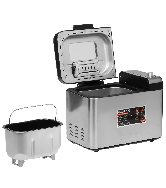 Хлебопечка Garlyn BR-2000 серебристый, 850 Вт, 1.5 кг, 25 программ