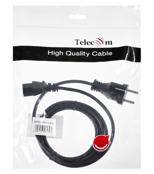 Кабель компьютер - розетка 1,5 м 220V (Европейский стандарт) VCOM/TELECOM