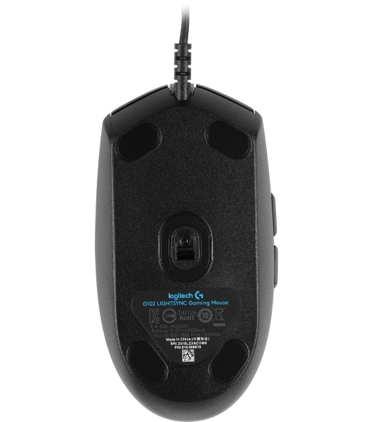 Мышь проводная Logitech G102 LIGHTSYNC черный, 8000 dpi, USB, кнопки - 6