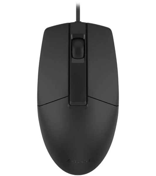 Мышь проводная A4Tech OP-335S черный, 1200 dpi, USB, кнопки - 3