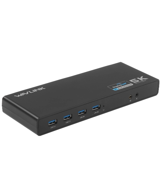 Док-станция WAVLINK WL-UG69DK1, USB Type-C, DisplayPort/HDMI/RJ-45/USB Type-C/Jack 3.5mm, USB