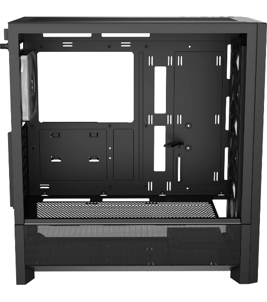 Корпус Ocypus Delta C70 BK ARGB, Midi-Tower, чёрный, 4 x 120 мм