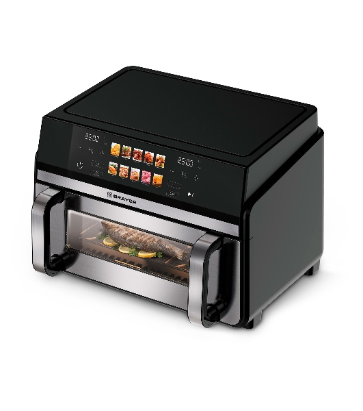 Аэрогриль BRAYER BR2055 черный, 2200 Вт, 11 л, сенсор, 10 программ