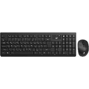 Комплект клавиатура+мышь Oklick S269W беспроводной, USB, 1600 DPI, чёрный