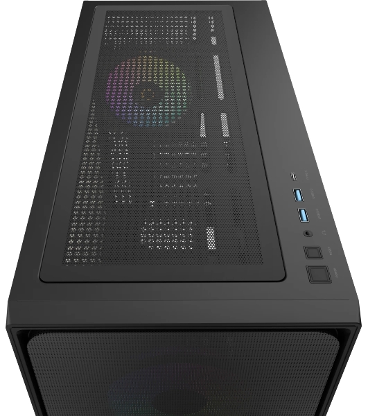 Корпус Ocypus Delta C70 BK ARGB, Midi-Tower, чёрный, 4 x 120 мм