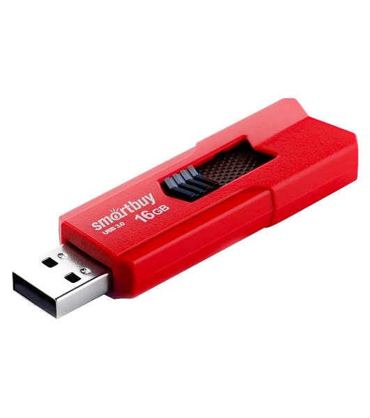 Флешка USB Smartbuy STREAM Red (SB16GbST-R3), 16Gb, USB 3.0, R/W 75/30, красный/черный