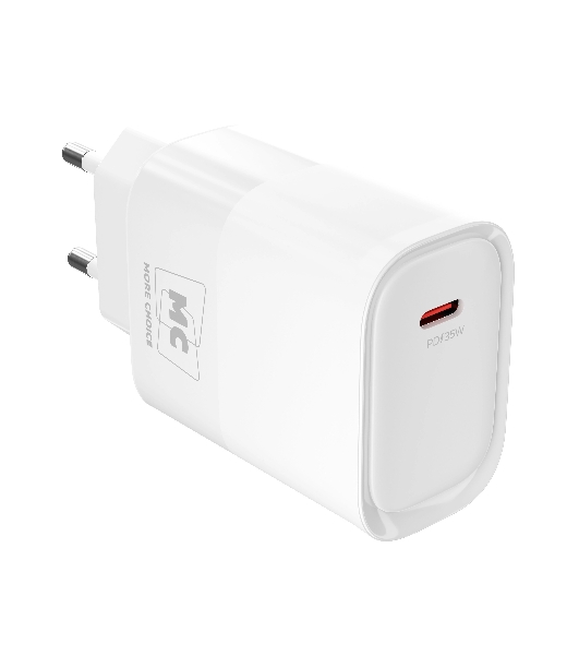 Сетевое зарядное устройство MORE CHOICE (4620202553522) NC68 1Type-C 3.0A PD 35W, белый