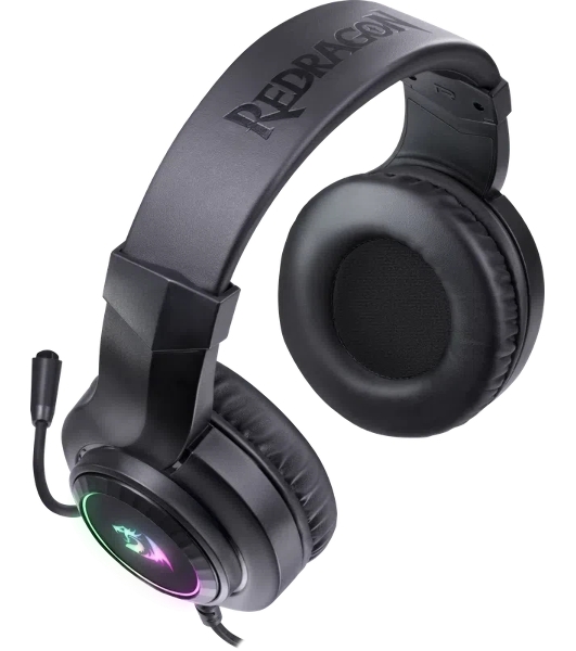 Гарнитура Redragon Hylas чёрный, проводная, USB, подсветка