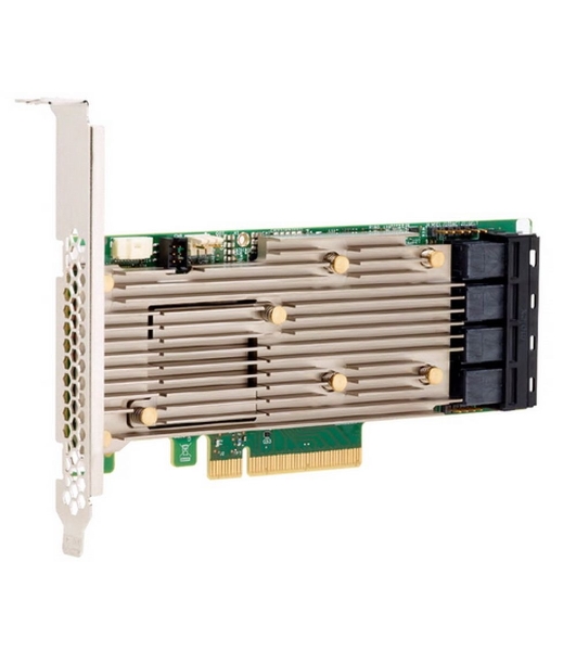 RAID-контроллер Broadcom MegaRAID 9460-16I SGL (05-50011-00/03-50011-30011) PCIe 3.1 x8 LP, SAS/SATA/NVMe, RAID 0,1,5,6,10,50,60, 16port(4* int SFF8643), 4GB Cache, 3516ROC, RTL 5, (003600) (003648)