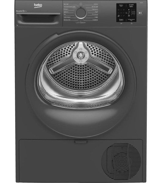 Сушильная машина Beko BM3T37220A черный, 7 кг, сушка - тепловой насос, программ - 15, 59.8 x 84.6 x 54.5 см