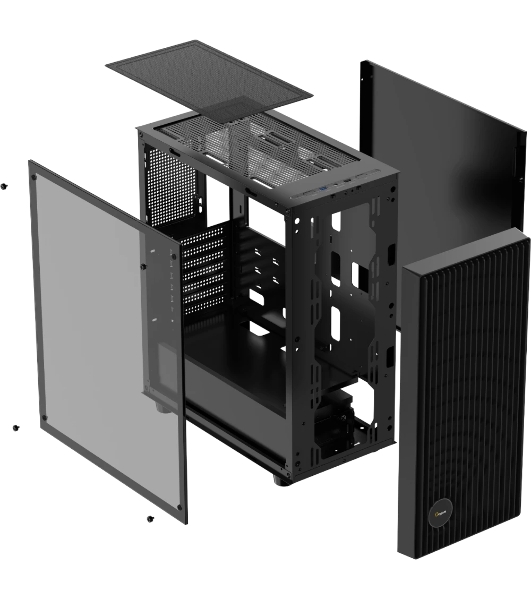 Компьютерный корпус Ocypus Gaммa C70 BK ARGB ATX/win/black/4 ARGB fans/no PSU/Tempered Glass