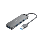 USB-концентратор Vention OTG USB 3.0 на 4 порта серый 1м., фото 1