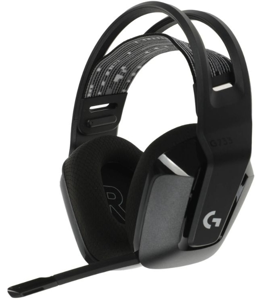 Гарнитура Logitech G733 чёрный, беспроводная, 2.4 ГГц, до 29 ч, LIGHTSYNC RGB