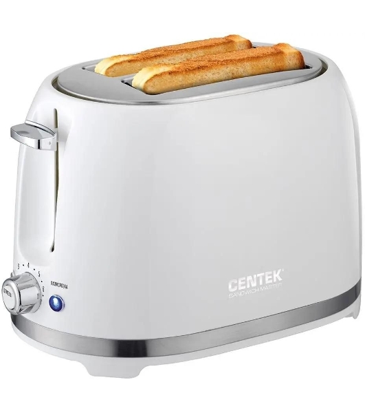 Тостер Centek CT-1432 белый, 850 Вт, 2 слота