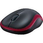 Мышь беспроводная Logitech M185, красный, 1000 dpi, радиоканал, USB, кнопки - 3, фото3